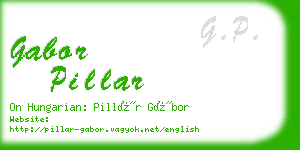 gabor pillar business card